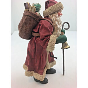 Possible Dreams Clothique 1992 Santa 8" High Figurine w/Bell, Staff & Toys